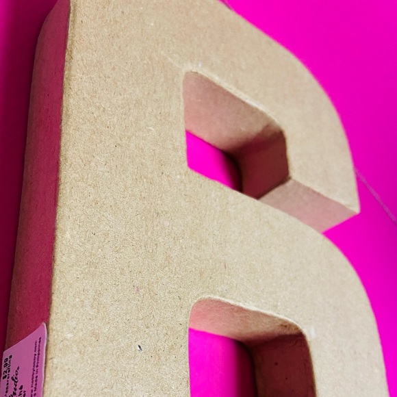 NWT. Block chunky paper mache number 9 (nine) or 6 (six). Natural tan color. - Picture 2 of 4